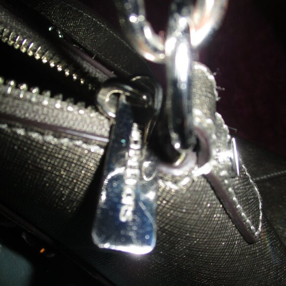 Michael Kors Ciara metallic silver Nickel  large satchel & wallet - Picture 8 of 15